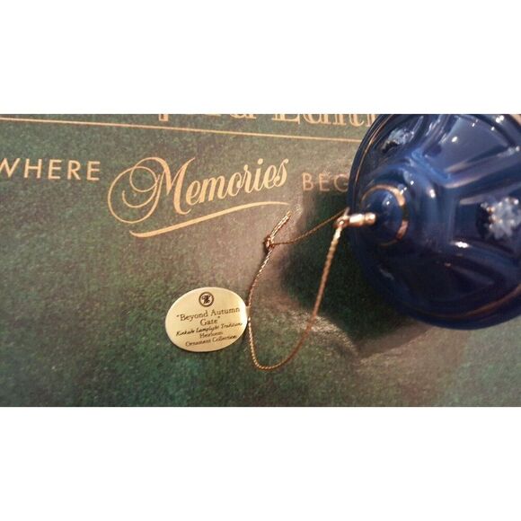 Thomas Kinkade Bradford Exchange Heirloom Ornament Lite Cover Beyond Autumn Gate - Picture 3 of 3